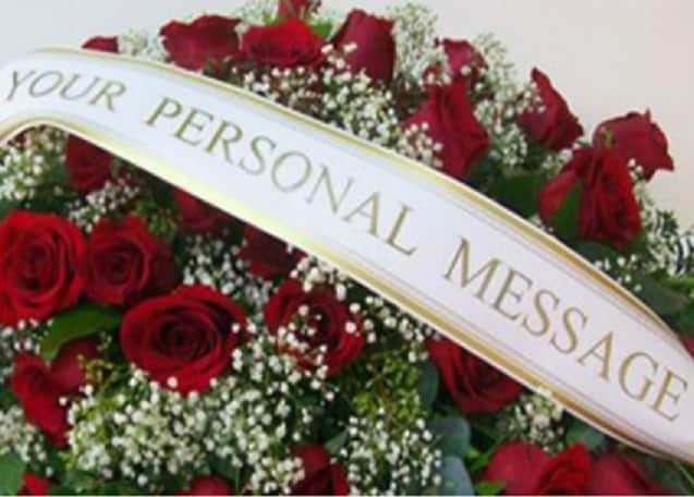 Printed Ribbon Sash - up to 75 letters